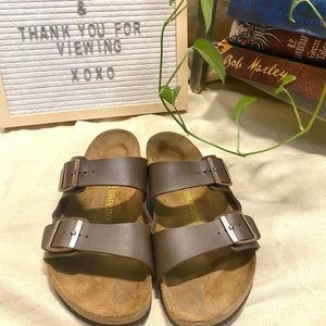 Birkenstock Arizona Birkibuc Sandal for Men, Size - EU43 / US10 - Mocha.